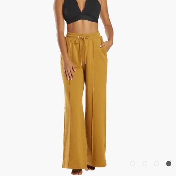 FP Movement by Free People Pants - Free People, Fast Break Wide Leg Yoga Pants, Color Burnt Gold Size Small Petit